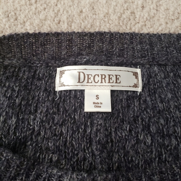 Decree s oversized slouch grey stripes sweater fitted sleeves - Picture 7 of 8